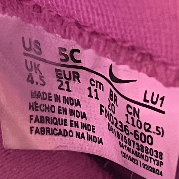 Nike Air Force 1 Toddler Baby Girl Size 5C Pink AF1 Sneakers Shoes FN0236-600 - Picture 11 of 11